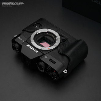 GARIZ Kamera-Ledertasche Schwarz für Fujifilm X-T30, X-T20  Modell: XS-CHXT30BK